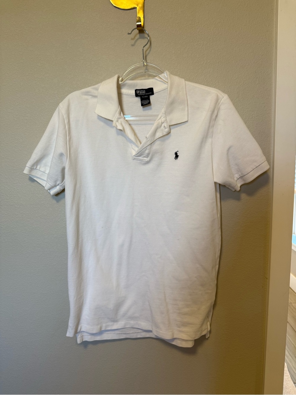 Ralph Lauren White Polo with Navy Pony Logo